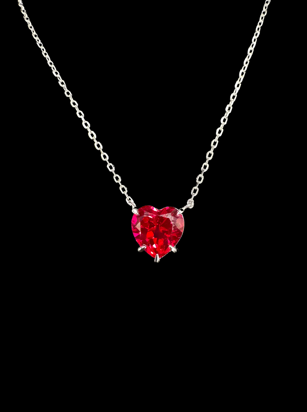 Collar Corazon de Rubí